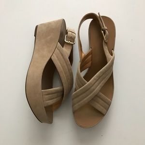 J. Crew Darcy Suede Wedges. Size 7.5.